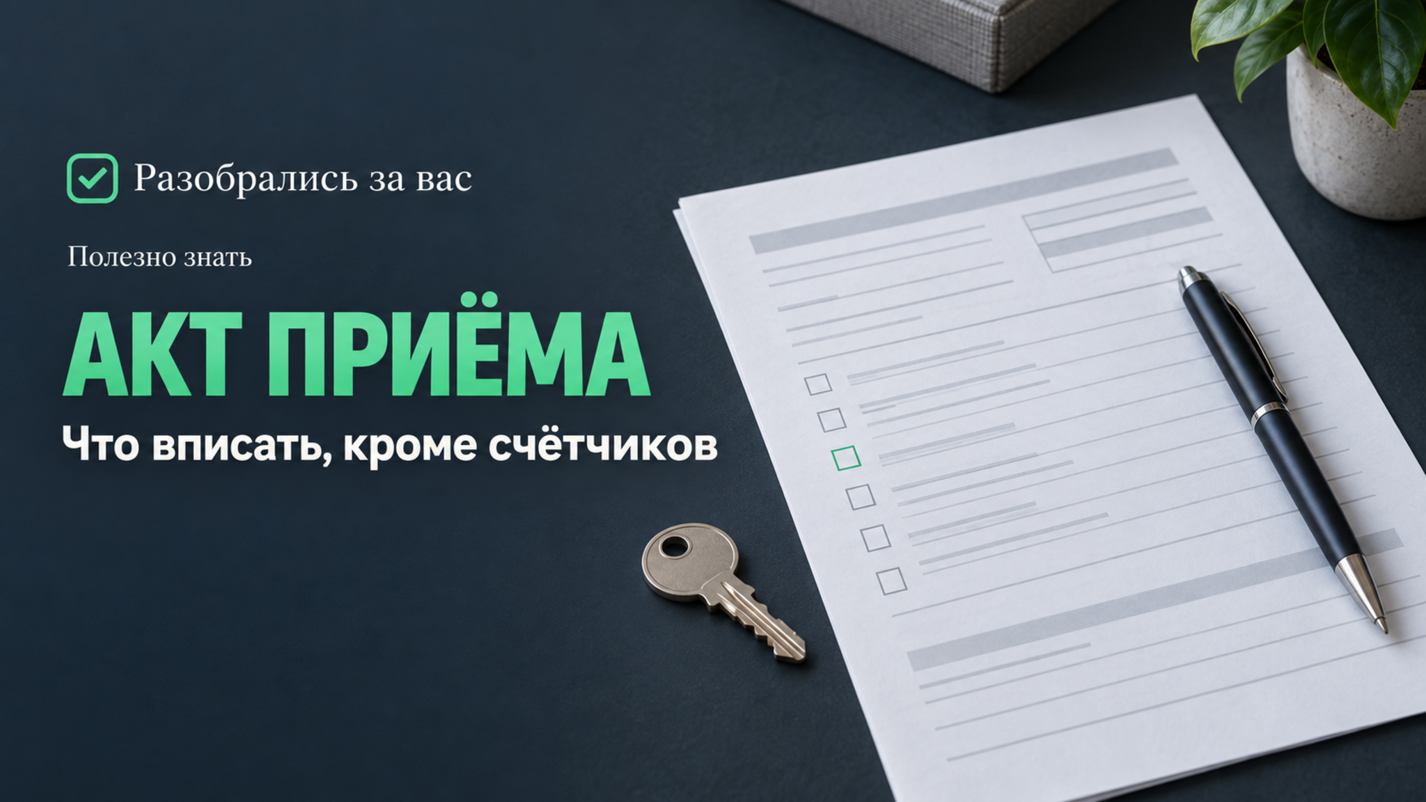 Акт приёма квартиры: почему показаний счётчиков мало и что ещё в него вписать