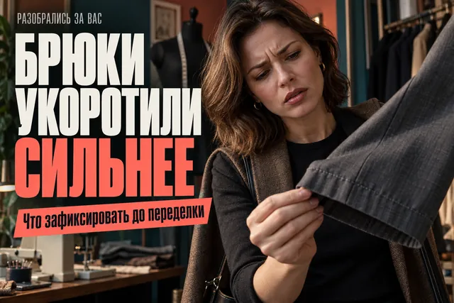 Ателье укоротило брюки сильнее, чем просили: что зафиксировать до переделки