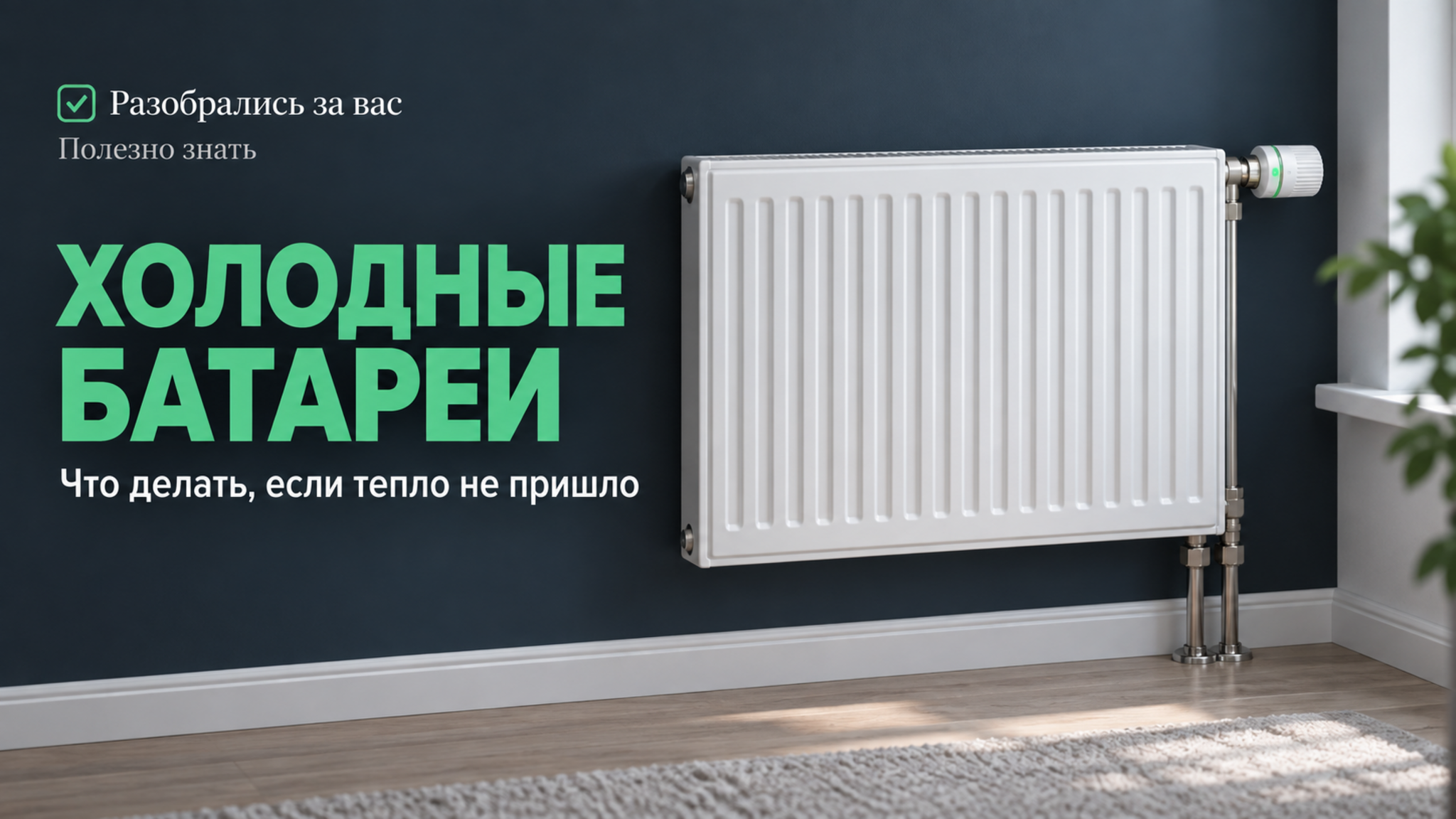 Отопление включили, а батареи холодные: кому сообщить и что зафиксировать