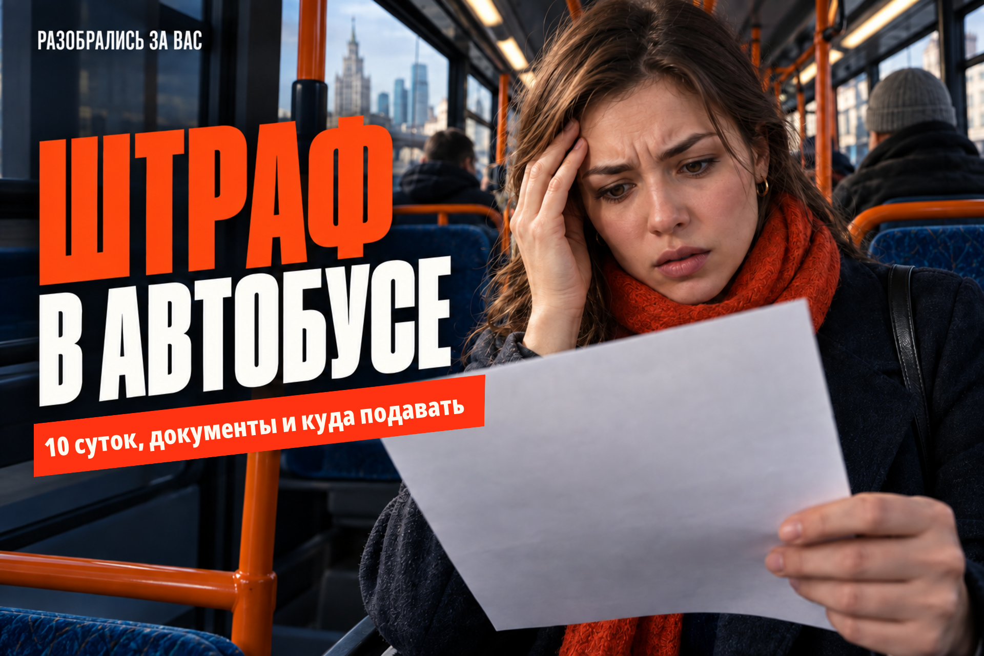 Штраф за безбилетный проезд в автобусе Москвы: почему важно уложиться в 10 суток и как оспорить