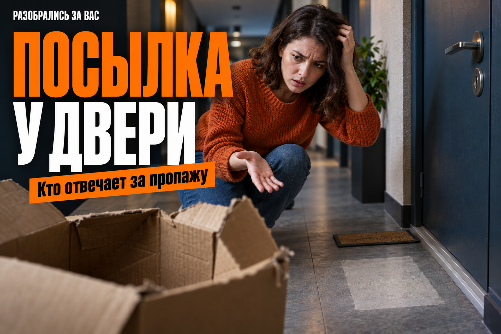 Курьер оставил заказ у двери, и посылка пропала: кто отвечает и что делать