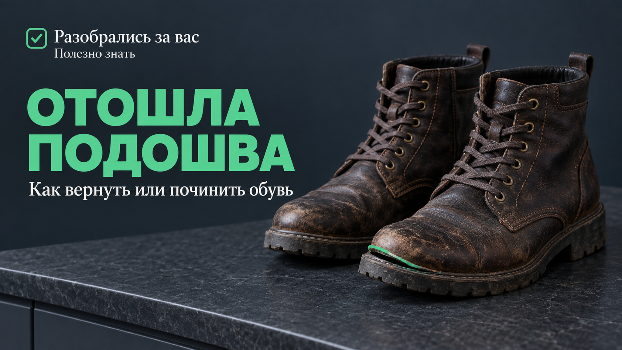 Отклеилась подошва у осенних ботинок: как зафиксировать дефект и что требовать у продавца