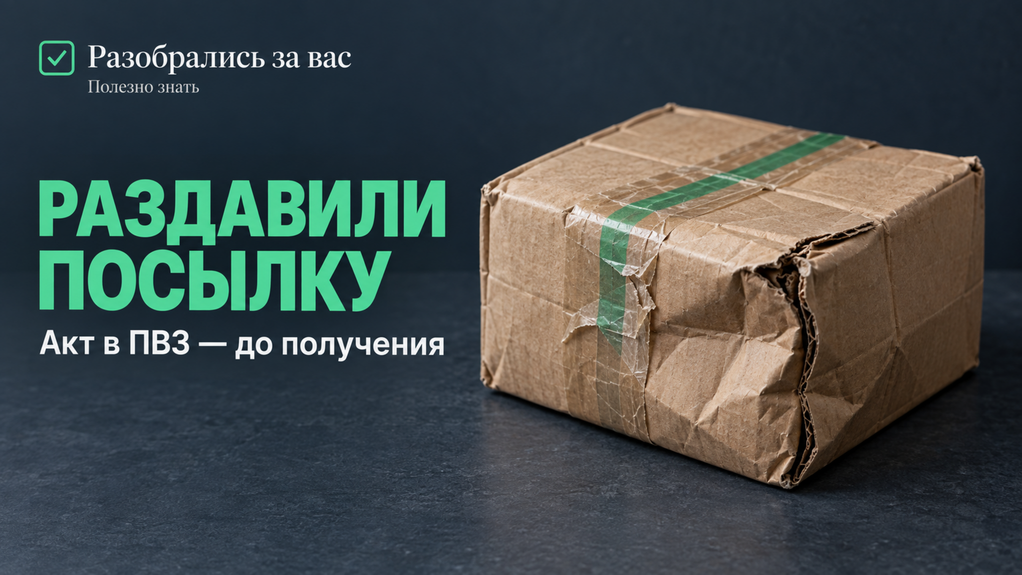 Частая ошибка при раздавленной посылке: унести домой и разбираться потом