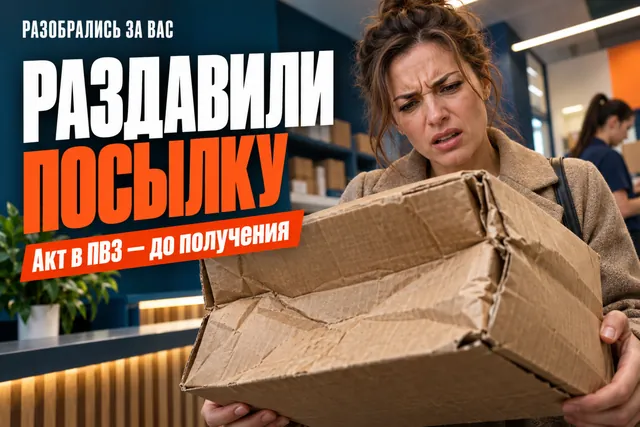 Частая ошибка при раздавленной посылке: унести домой и разбираться потом