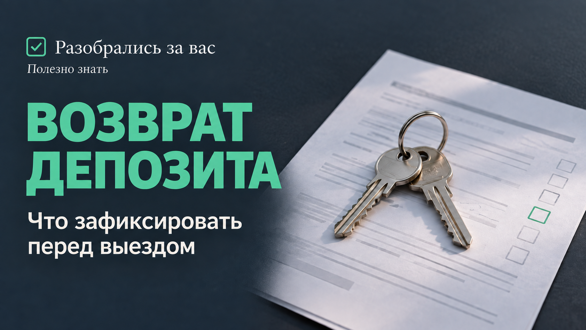 Почему при выезде удерживают депозит и что сфотографировать заранее