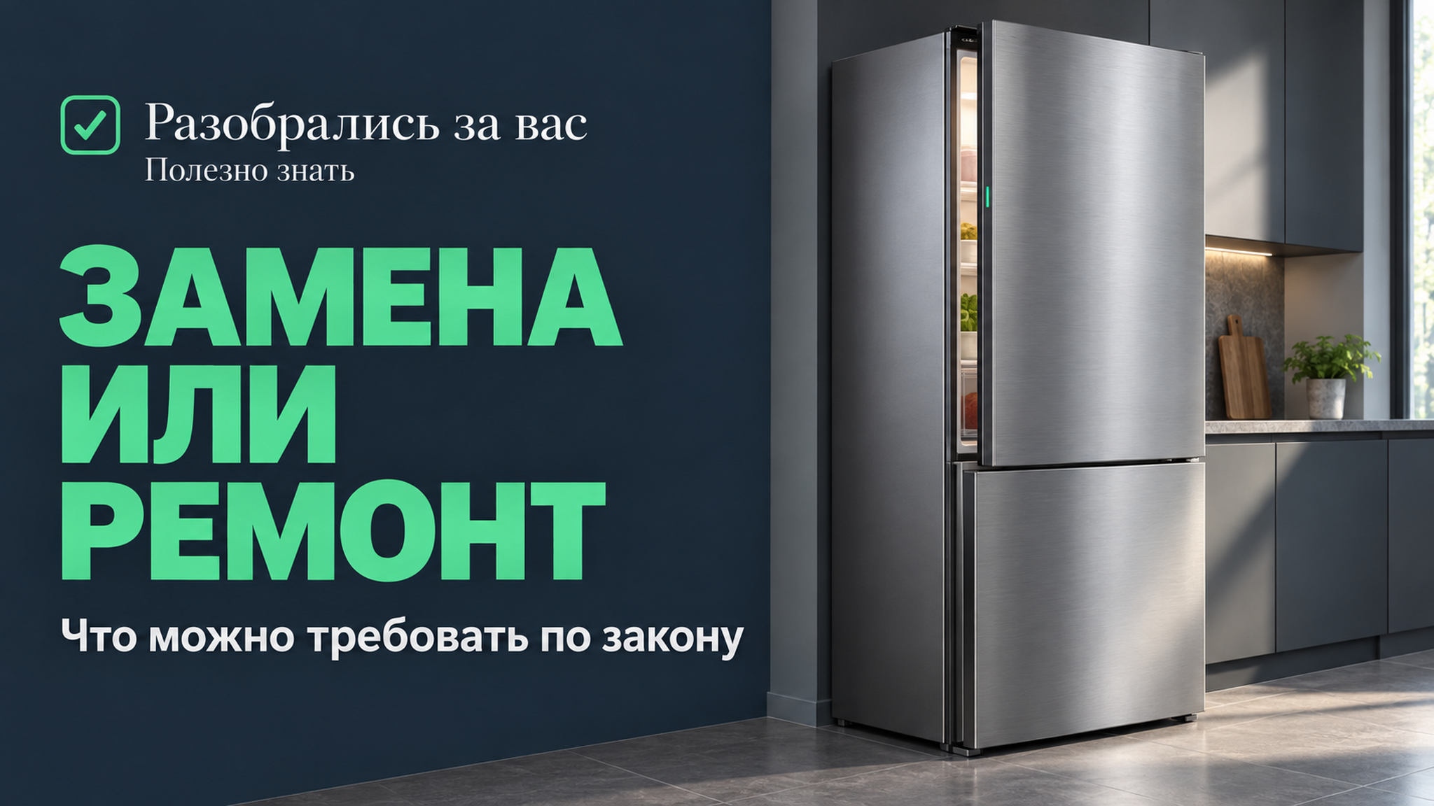 Частая ошибка при поломке холодильника на гарантии: соглашаетесь на ремонт, хотя можно требовать замену