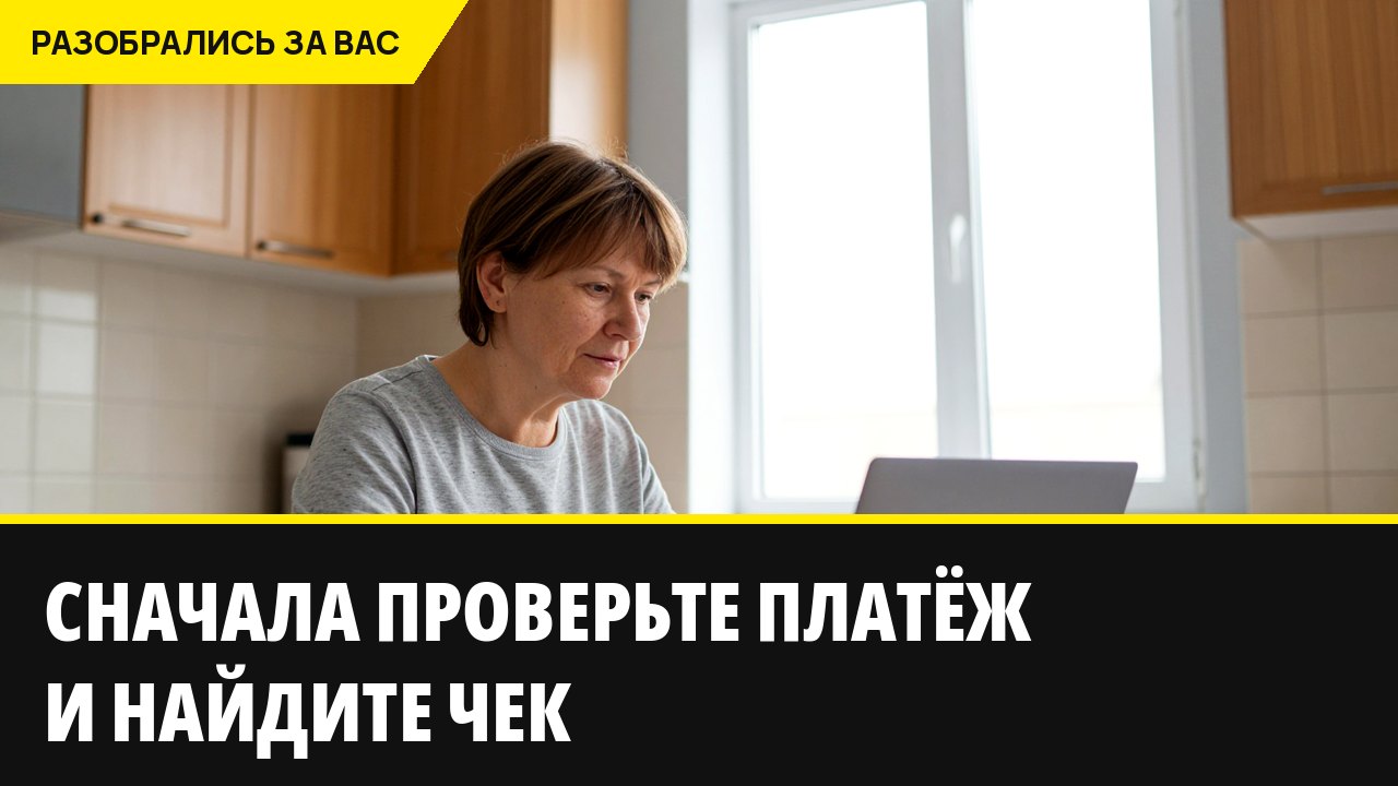 Сначала проверьте платёж и найдите чек