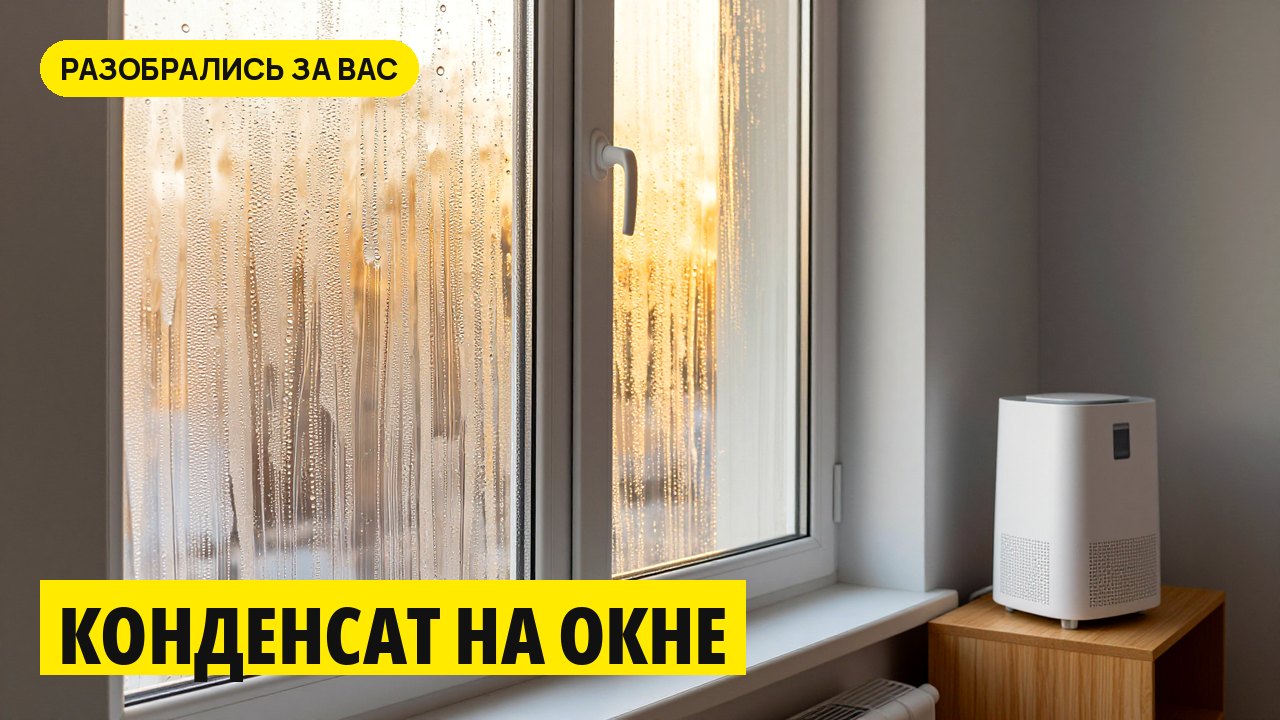 Конденсат на окне — повод уменьшить увлажнение