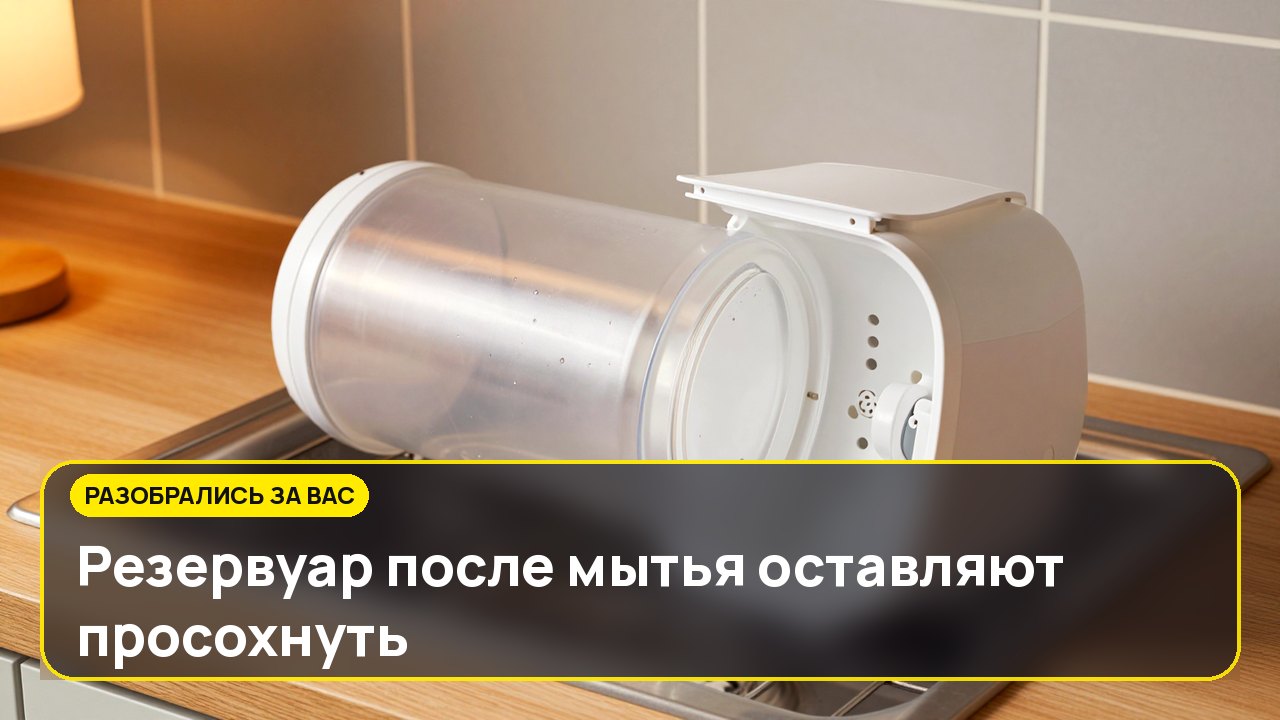 Резервуар после мытья оставляют просохнуть